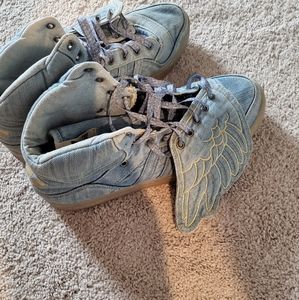 Jeremy Scott Denim Wing Shoes
